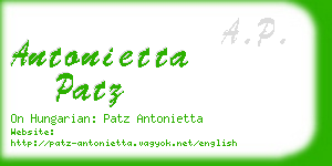 antonietta patz business card
